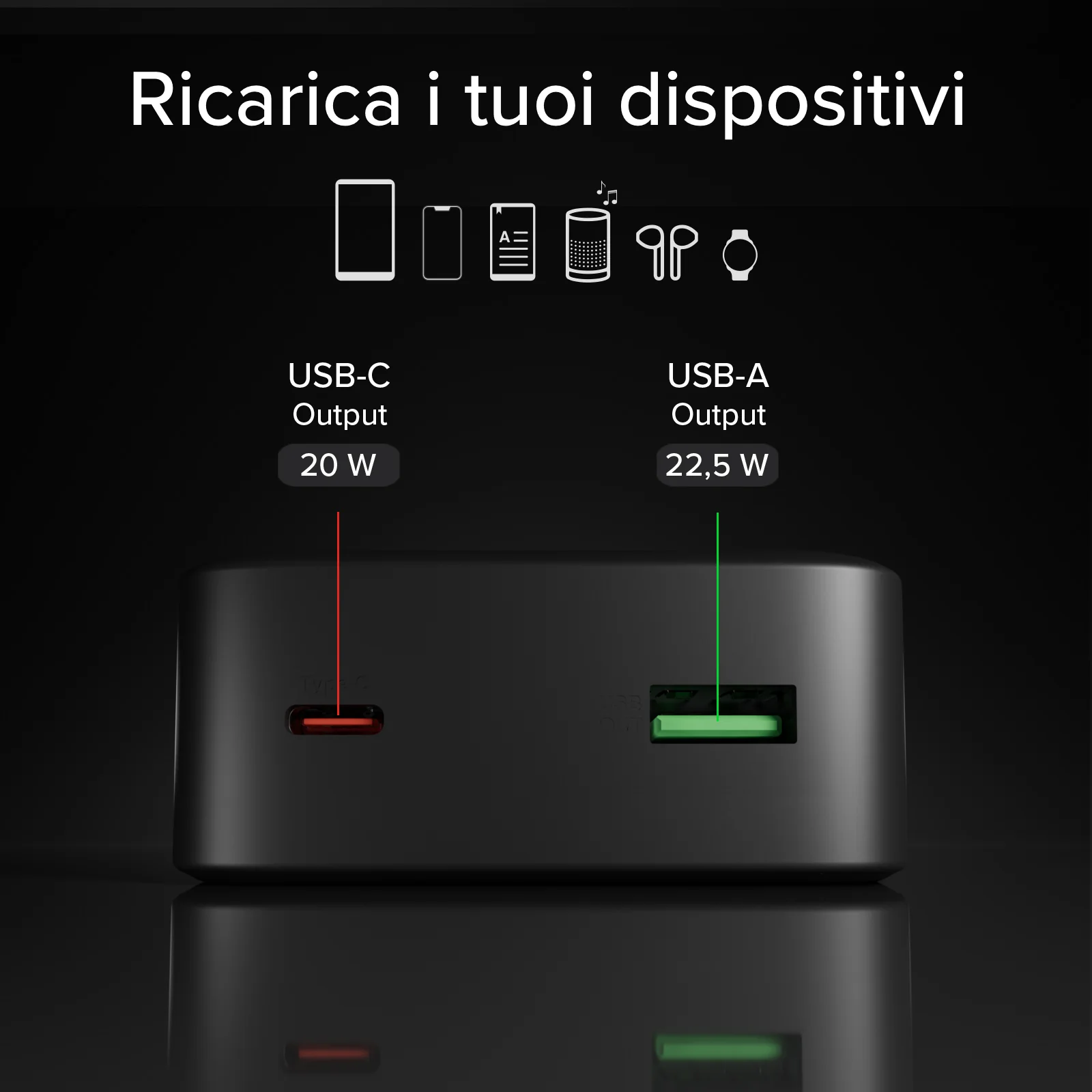 Power Bank 20000 mAh High Density con PD e doppia porta USB - Image 11