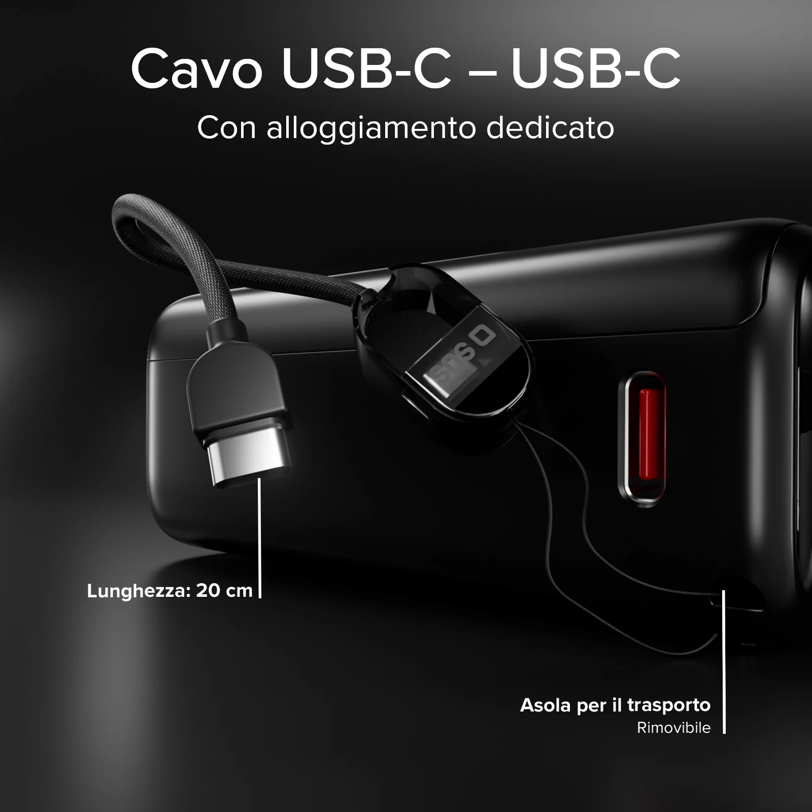 Power Bank 20000mAh con cavo integrato e display LCD - Image 13