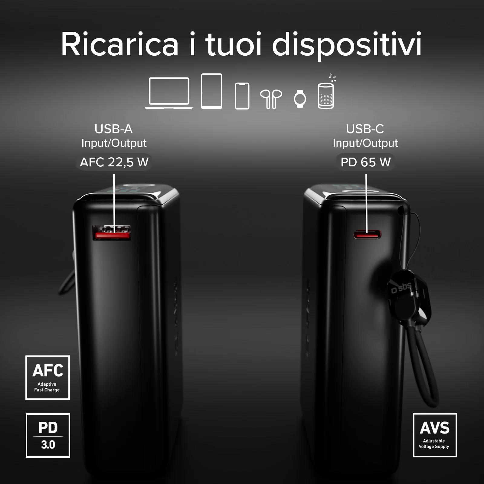 Power Bank 20000mAh con cavo integrato e display LCD - Image 9