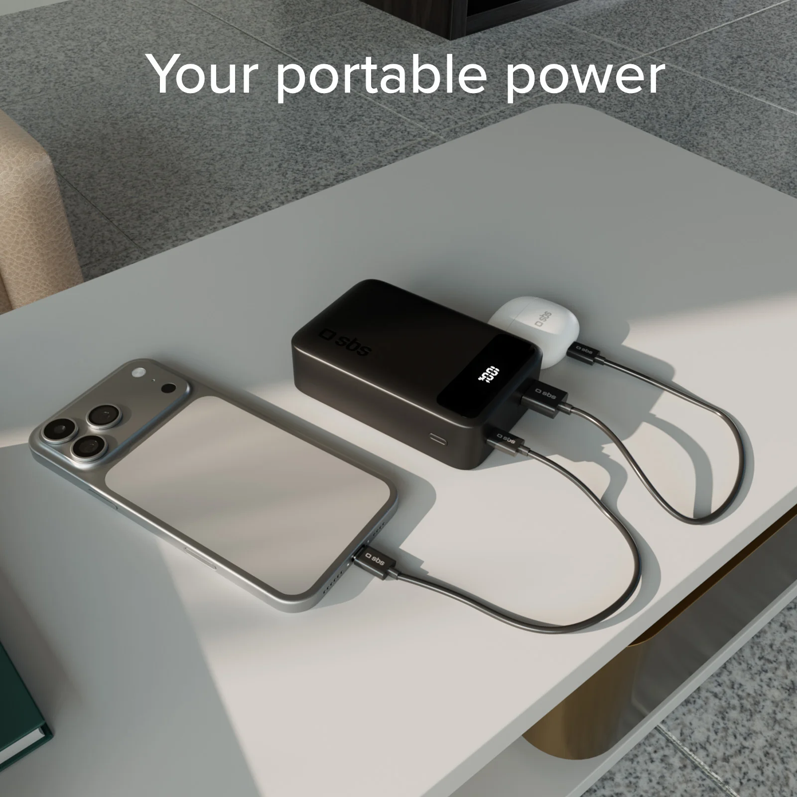 Power bank compatto 20000mah con display e ricarica rapida 20w USB-C e USB-A - Image 18