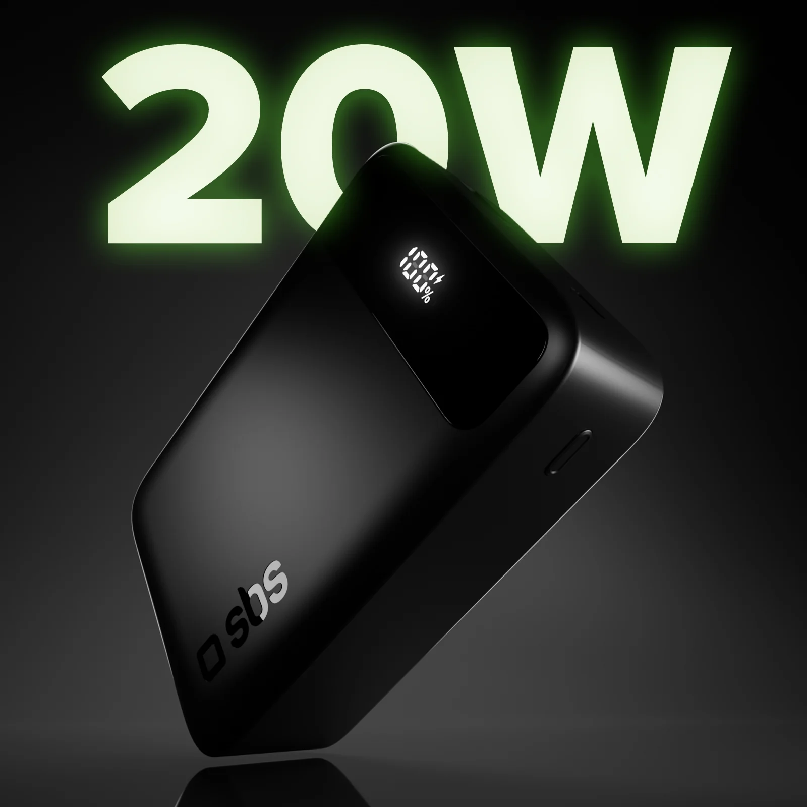 Power bank compatto 20000mah con display e ricarica rapida 20w USB-C e USB-A - Image 3