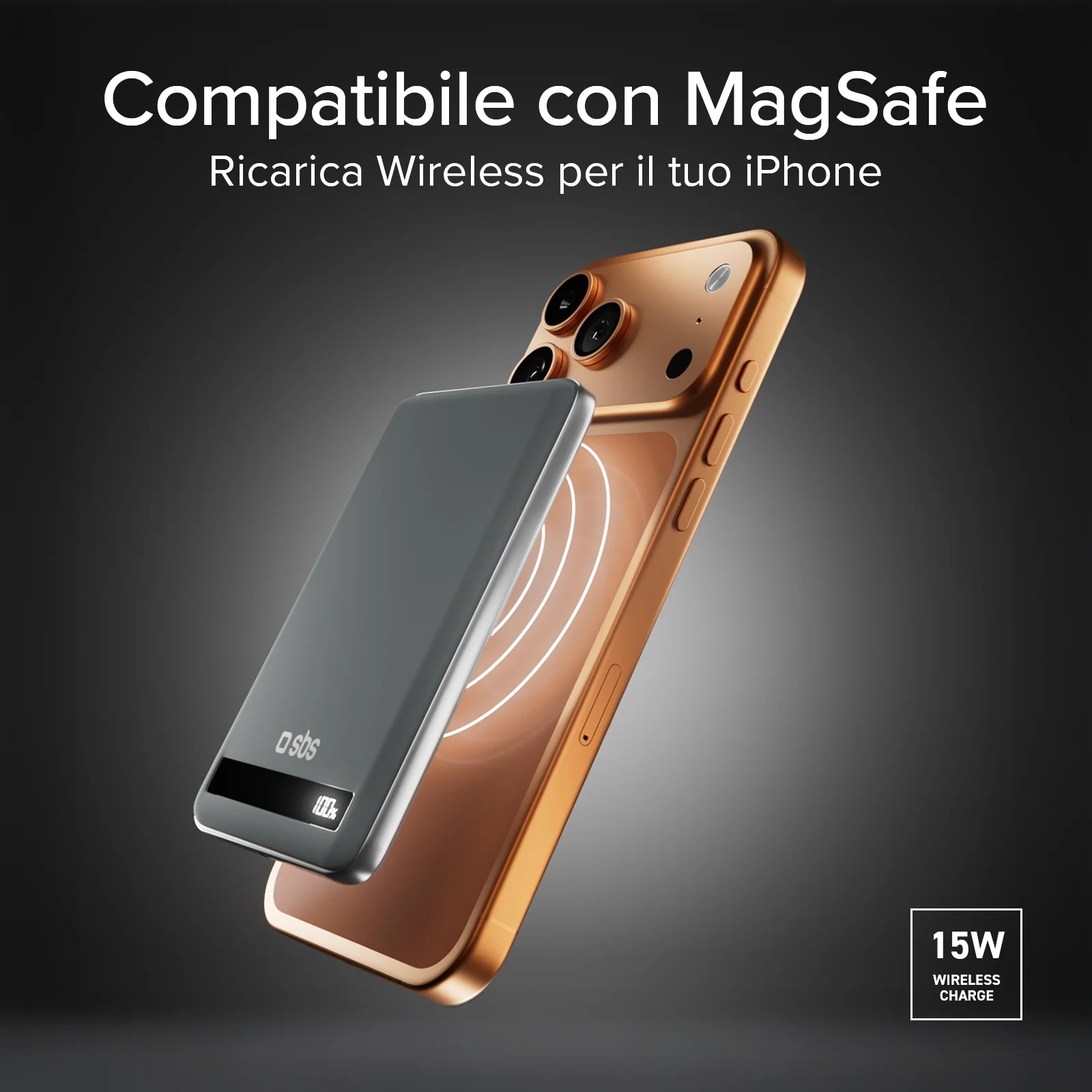 Power Bank Magnetico da 5000 mAh 15 W Qi2 con batteria semi-solida e display LCD - Image 11