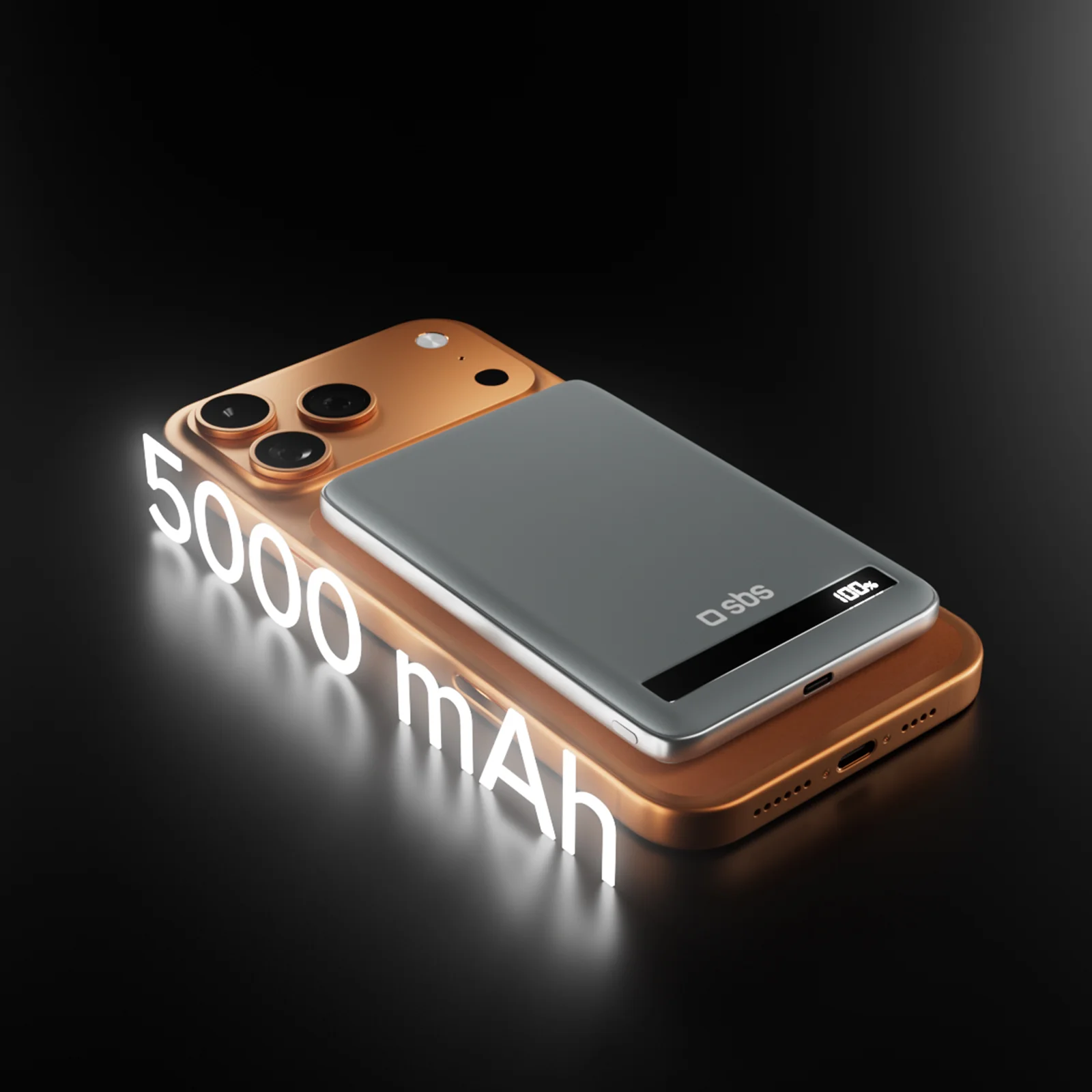 Power Bank Magnetico da 5000 mAh 15 W Qi2 con batteria semi-solida e display LCD - Image 5