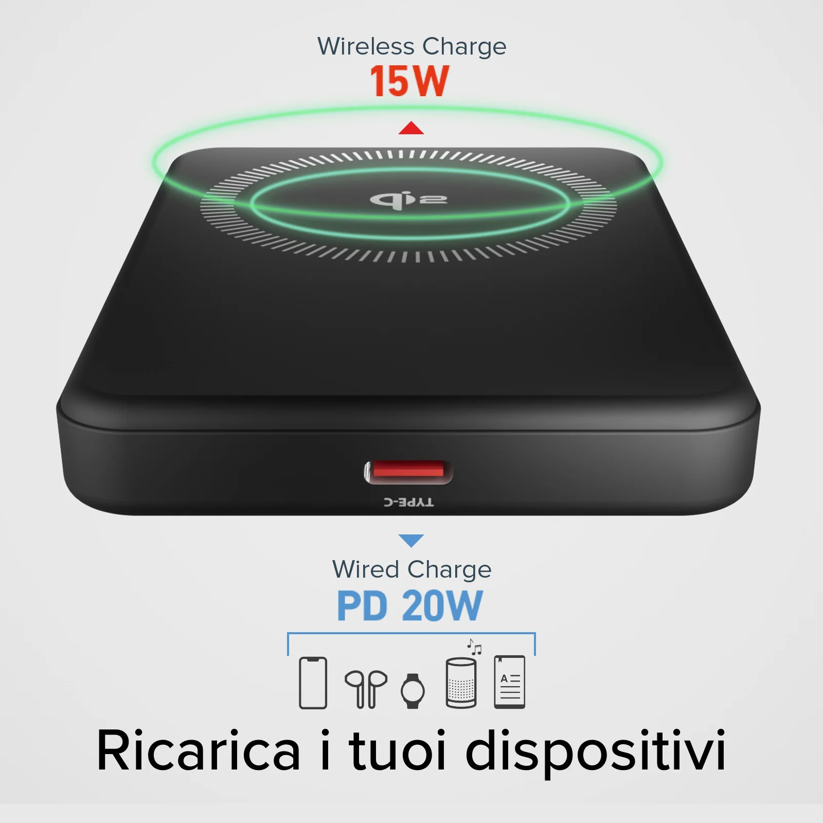 Mag Power Bank Qi2 compatibile MagSafe da 5000 mAh - Image 6
