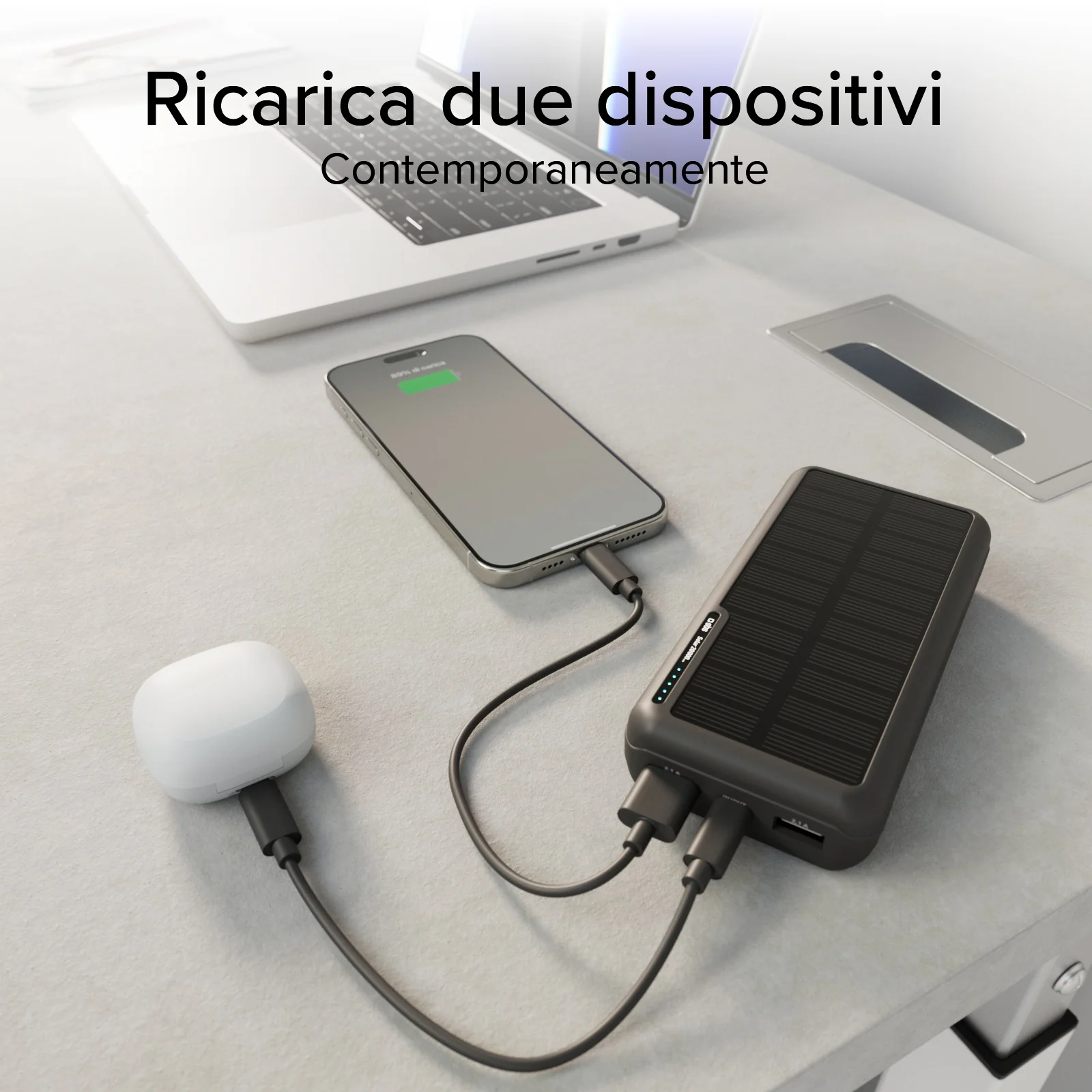 Power bank 20.000 mAh con pannello solare - Image 17