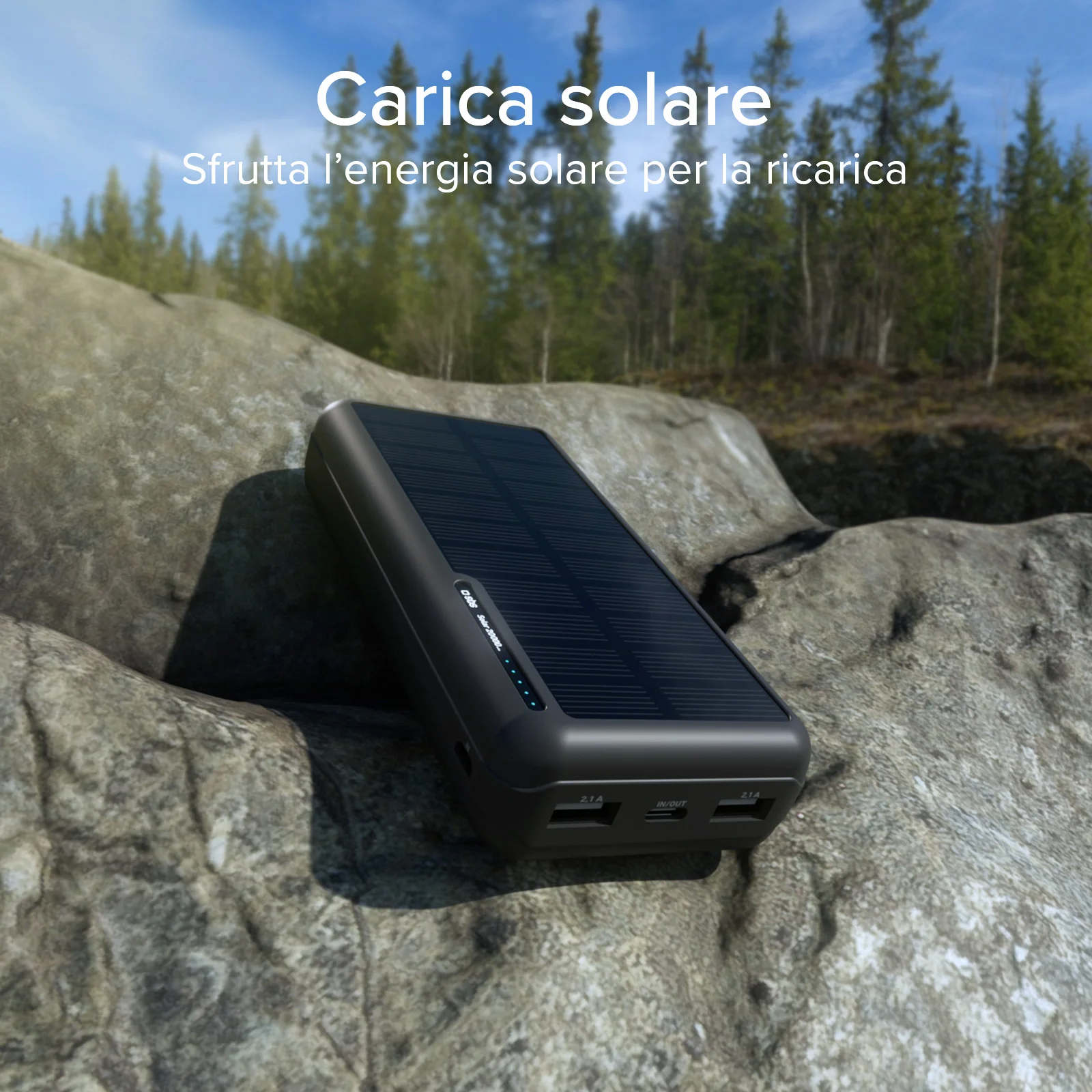 Power bank 20.000 mAh con pannello solare - Image 8