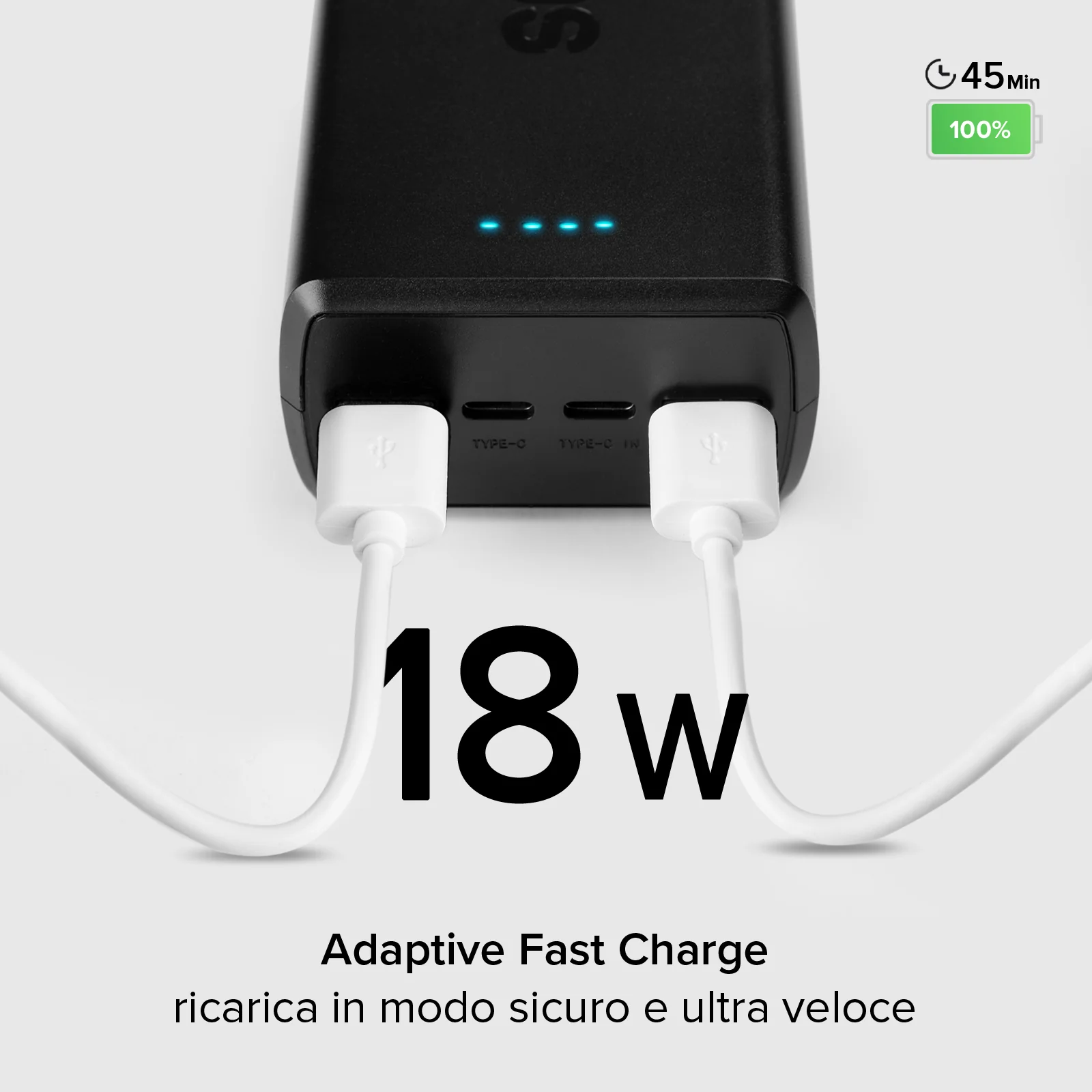Power bank da 30.000 mAh con 2 porte USB-C e 2 porte USB-A - Image 8