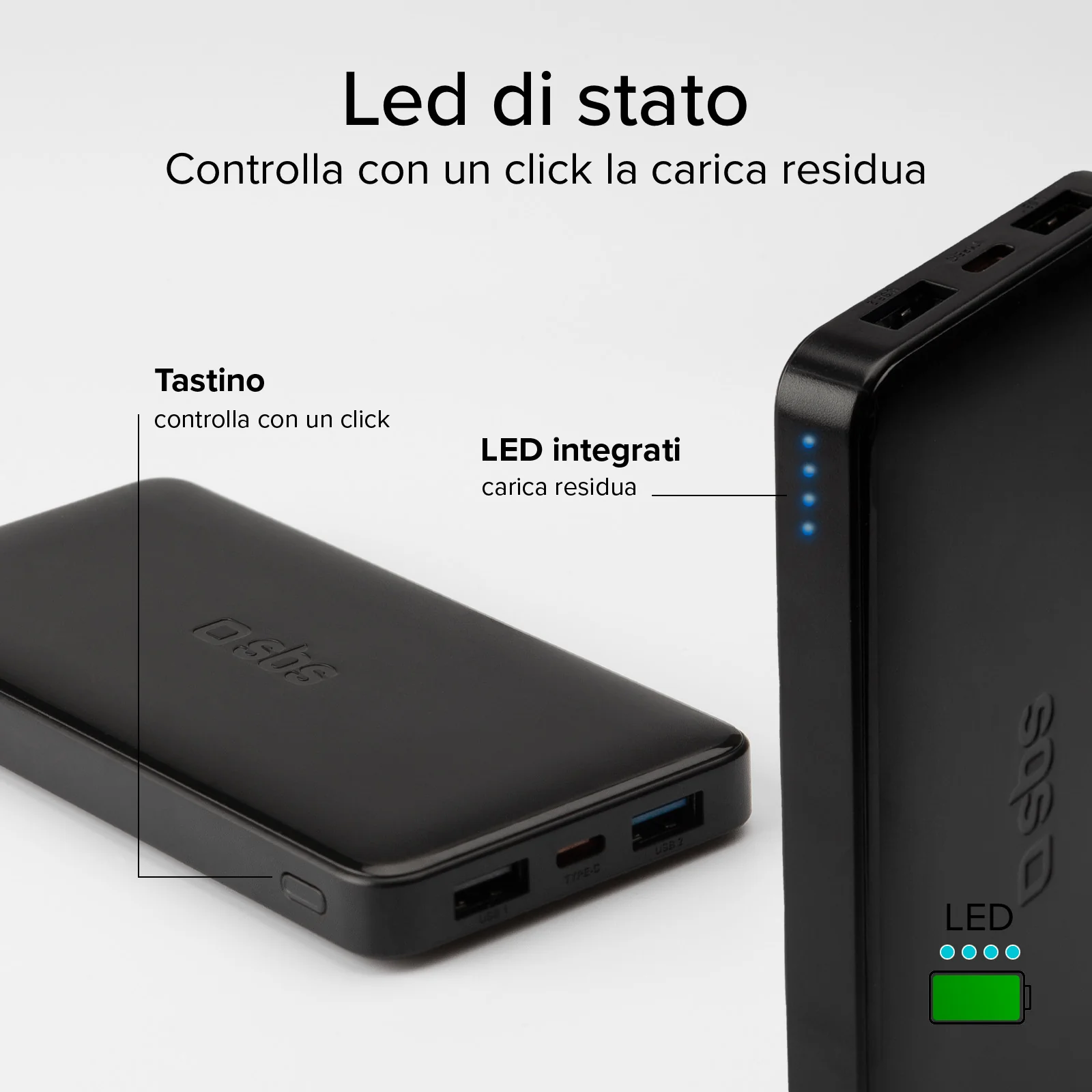Power bank 10.000 mAh extra slim con porta USB 2.1A Intelligent Charge (IC) - Image 28