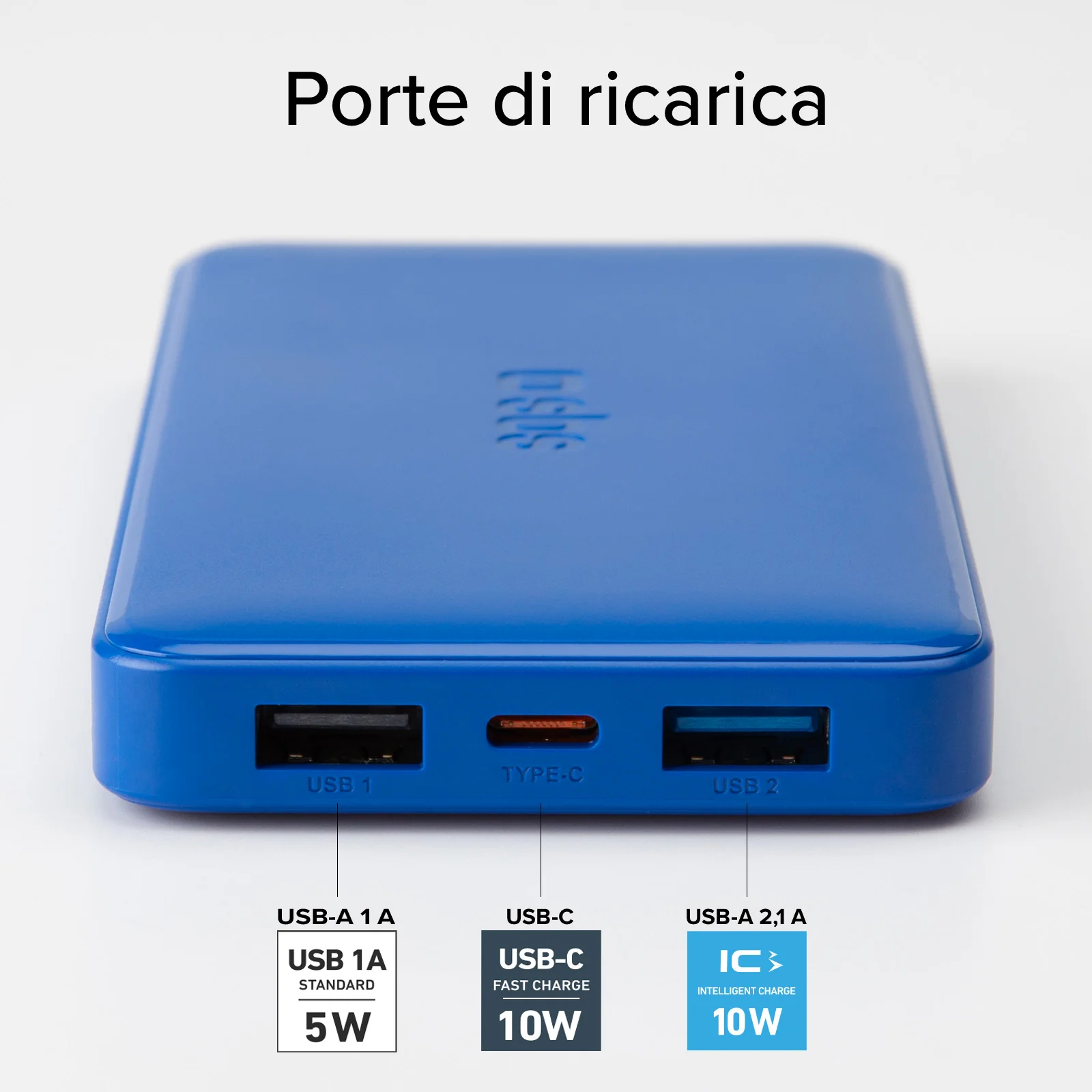 Power bank 10.000 mAh extra slim con porta USB 2.1A Intelligent Charge (IC) - Image 4