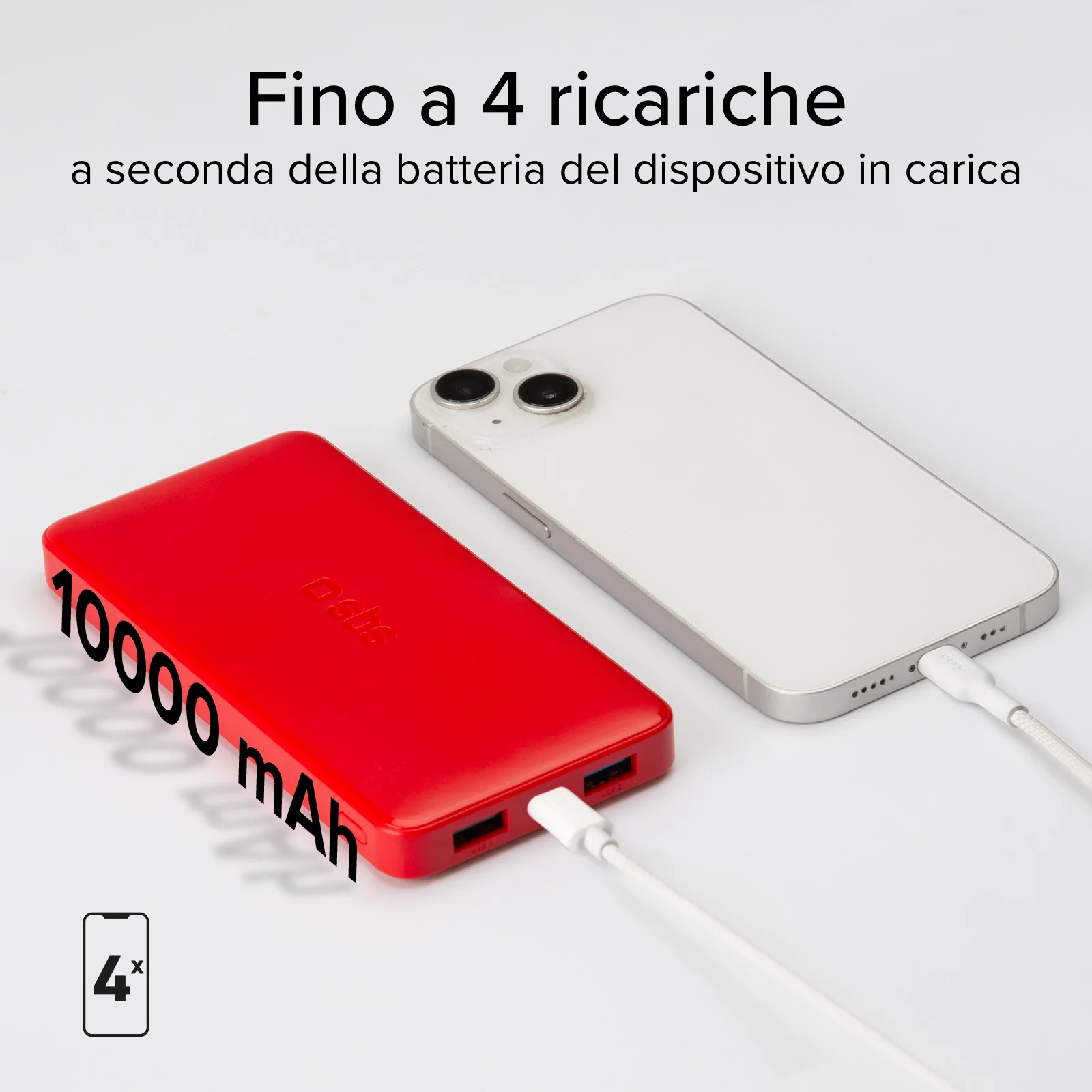 Power bank 10.000 mAh extra slim con porta USB 2.1A Intelligent Charge (IC) - Image 59