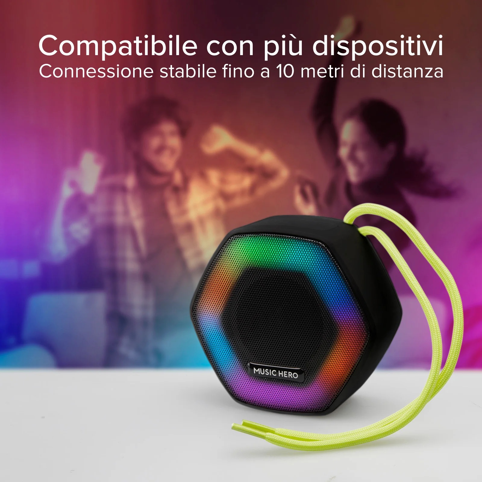 Speaker wireless 5W IBIZA con LED multicolor - Image 3