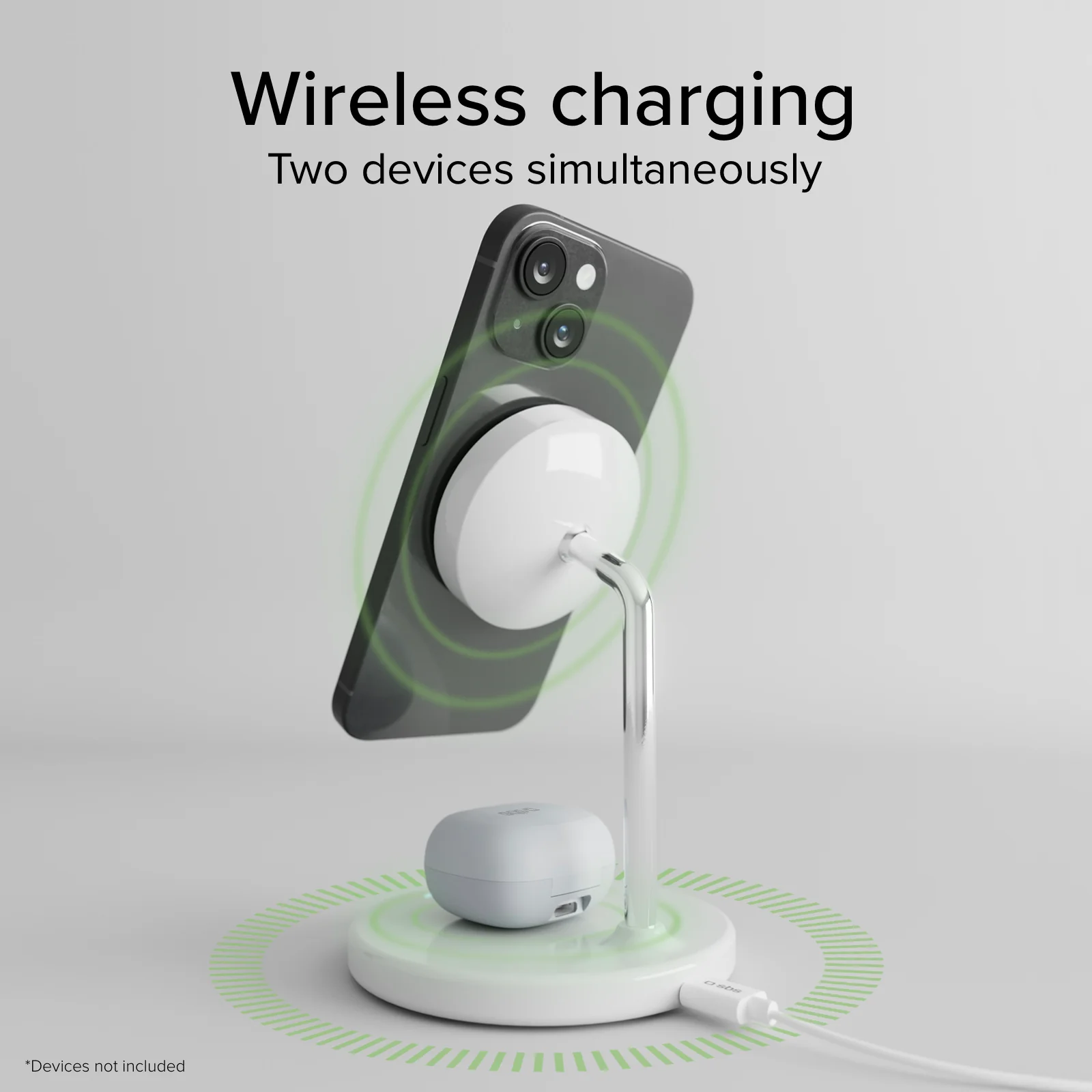 Stazione ricarica wireless Qi2 2x1 per iPhone, Android, auricolari wireless - Image 10
