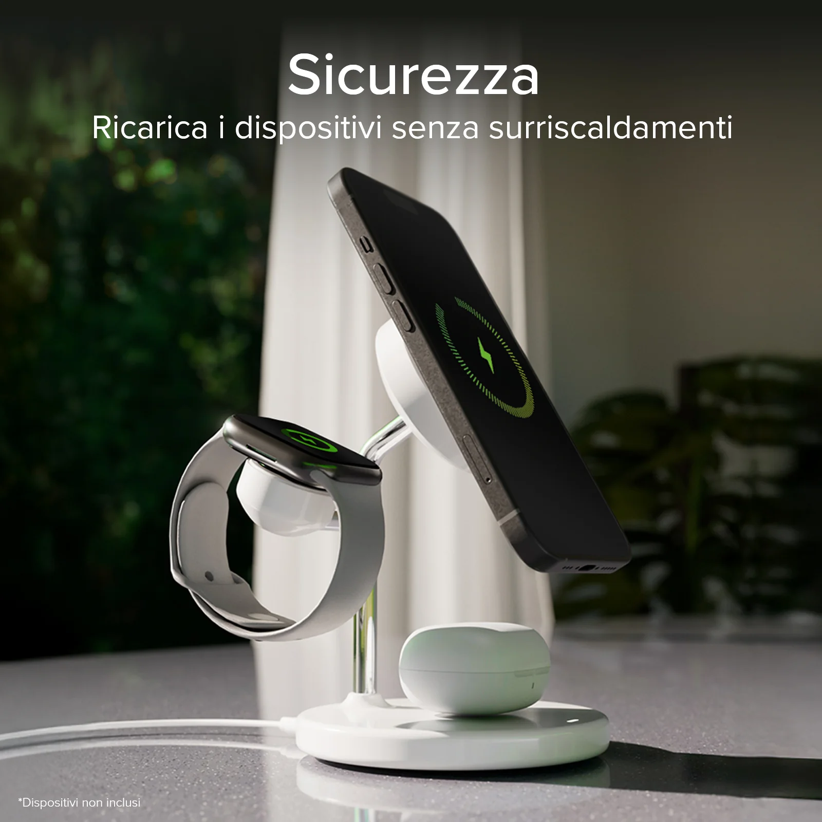 Stazione ricarica wireless Qi2 per cellulari, Apple Watch, auricolari wireless - Image 15