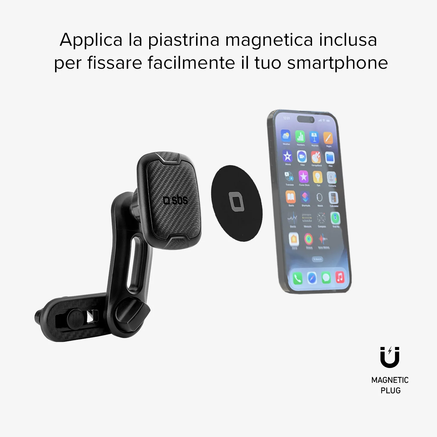 Alaska - Supporto auto magnetico per telefono con fissaggio a doppia clip - Image 4