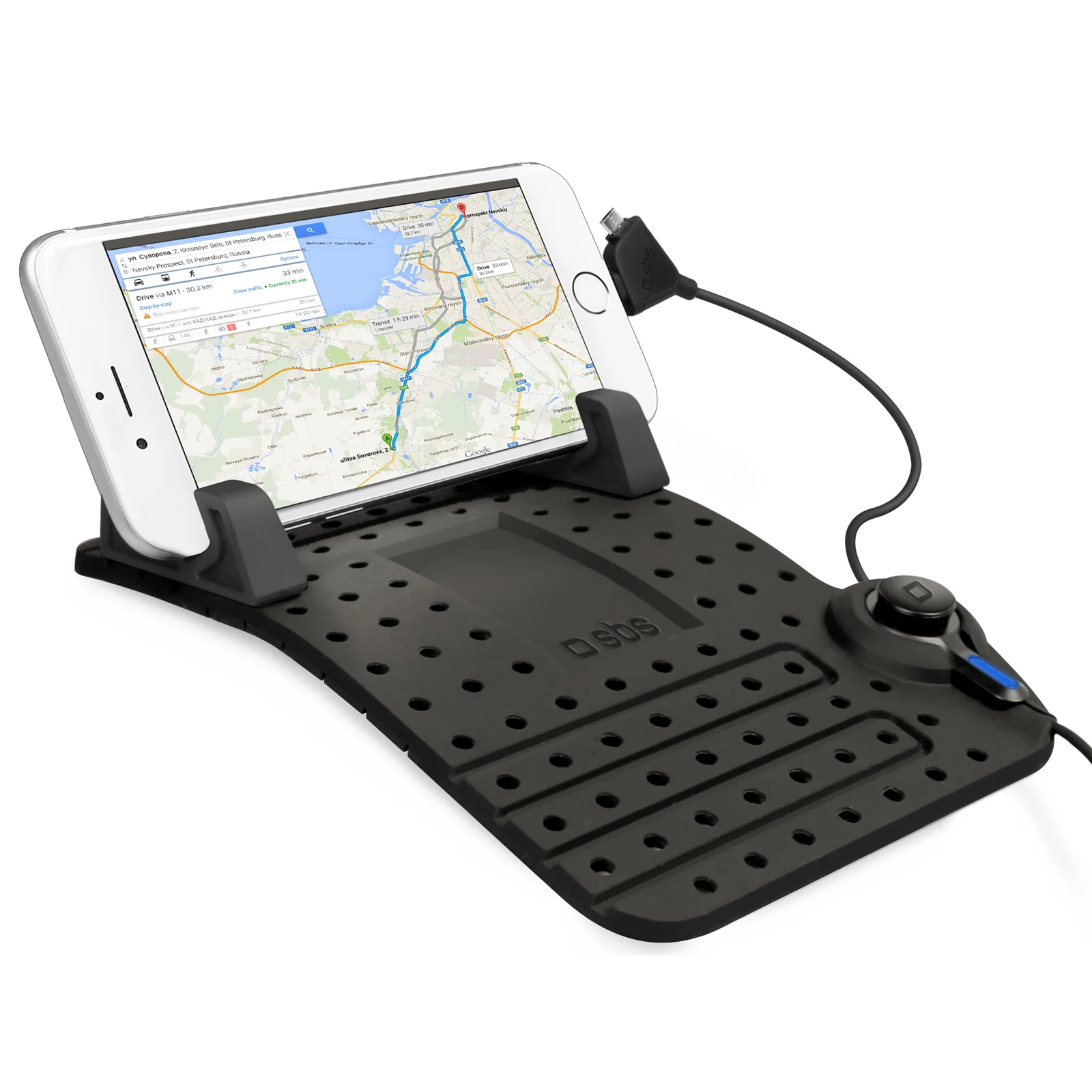 Supporto antiscivolo per smartphone con funzione di ricarica