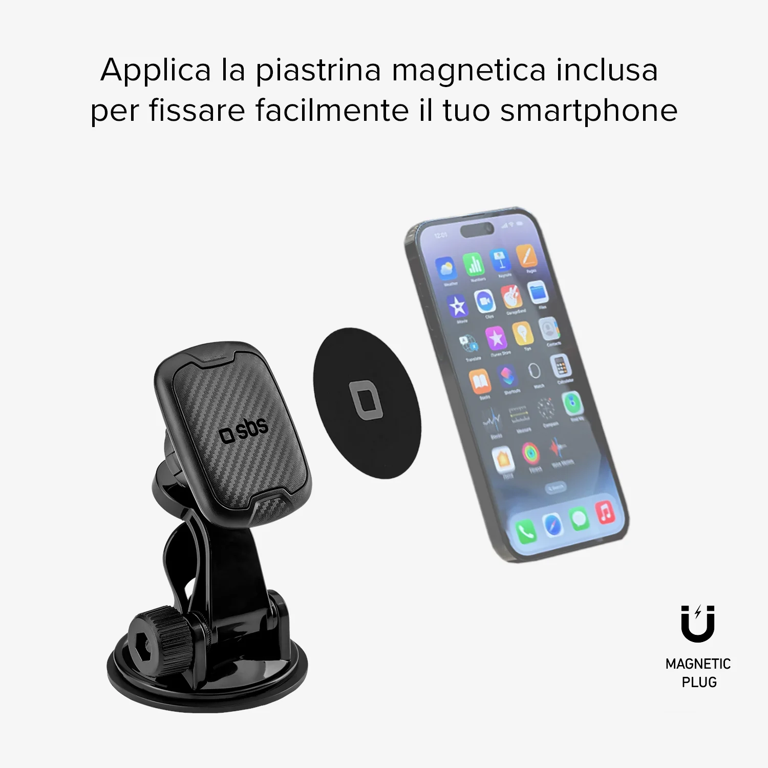 Arizona - Supporto auto magnetico per telefono con fissaggio a ventosa - Image 4