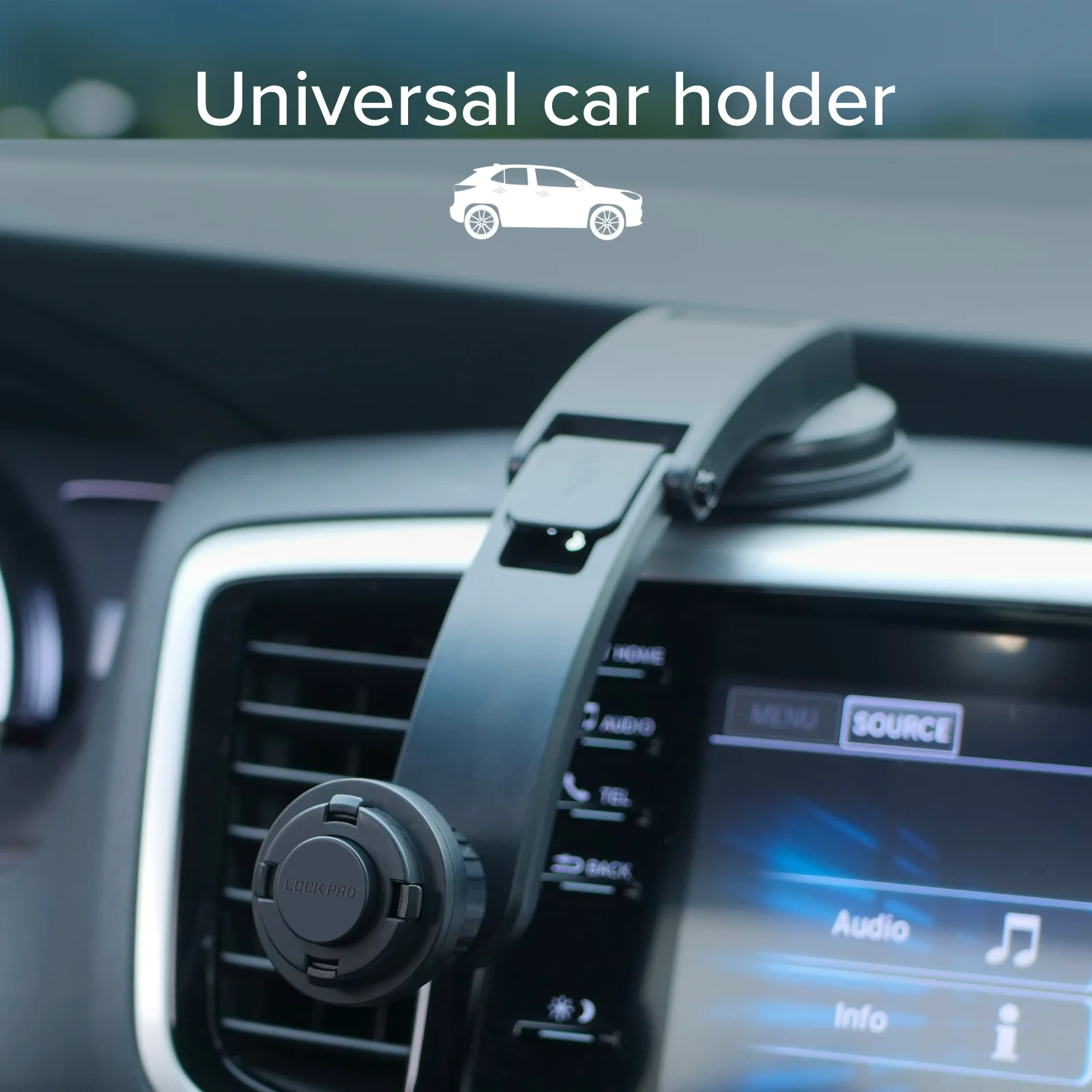Supporto auto per parabrezza o cruscotto con sistema di bloccaggio LockPro - Image 4