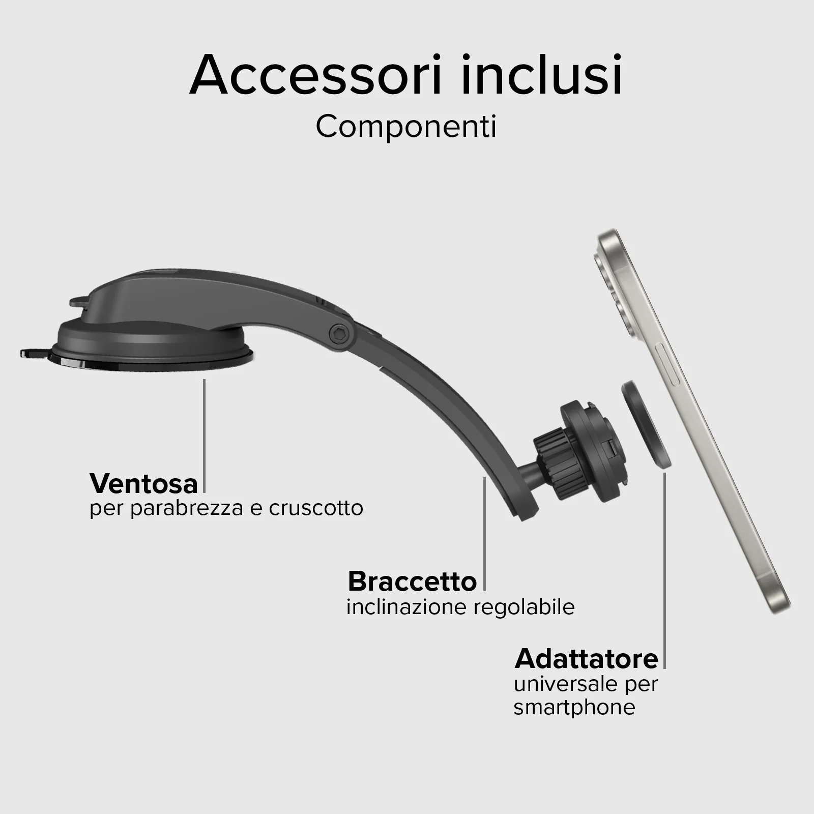 Supporto auto per parabrezza o cruscotto con sistema di bloccaggio LockPro - Image 6