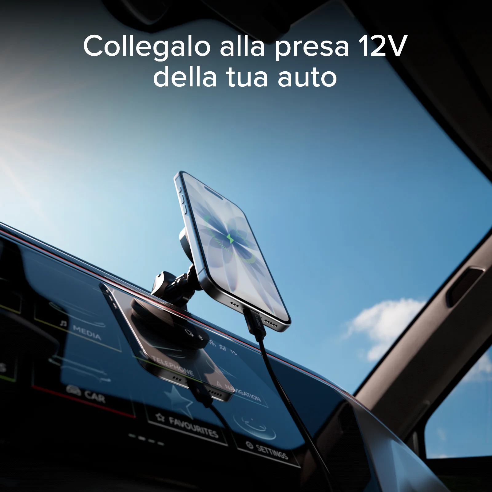 Supporto magnetico da bocchetta d’aria compatibile con ricarica MagSafe - Image 9