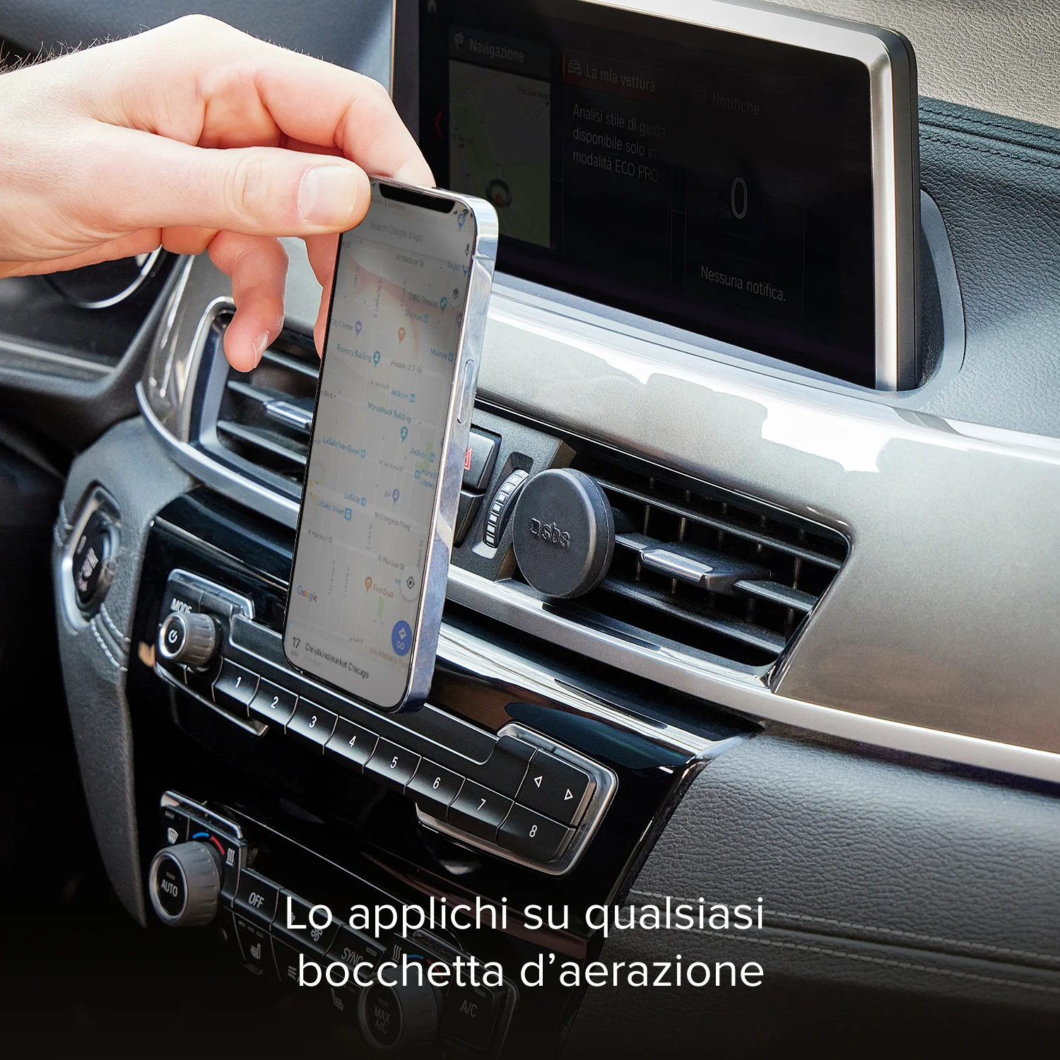Supporto auto rotondo magnetico per telefono con fissaggio a clip - Image 6