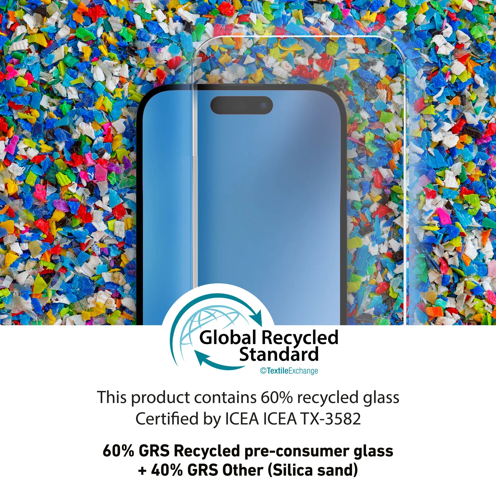 Vetrino eco-sostenibile in materiali riciclati per iPhone 15 - Image 4