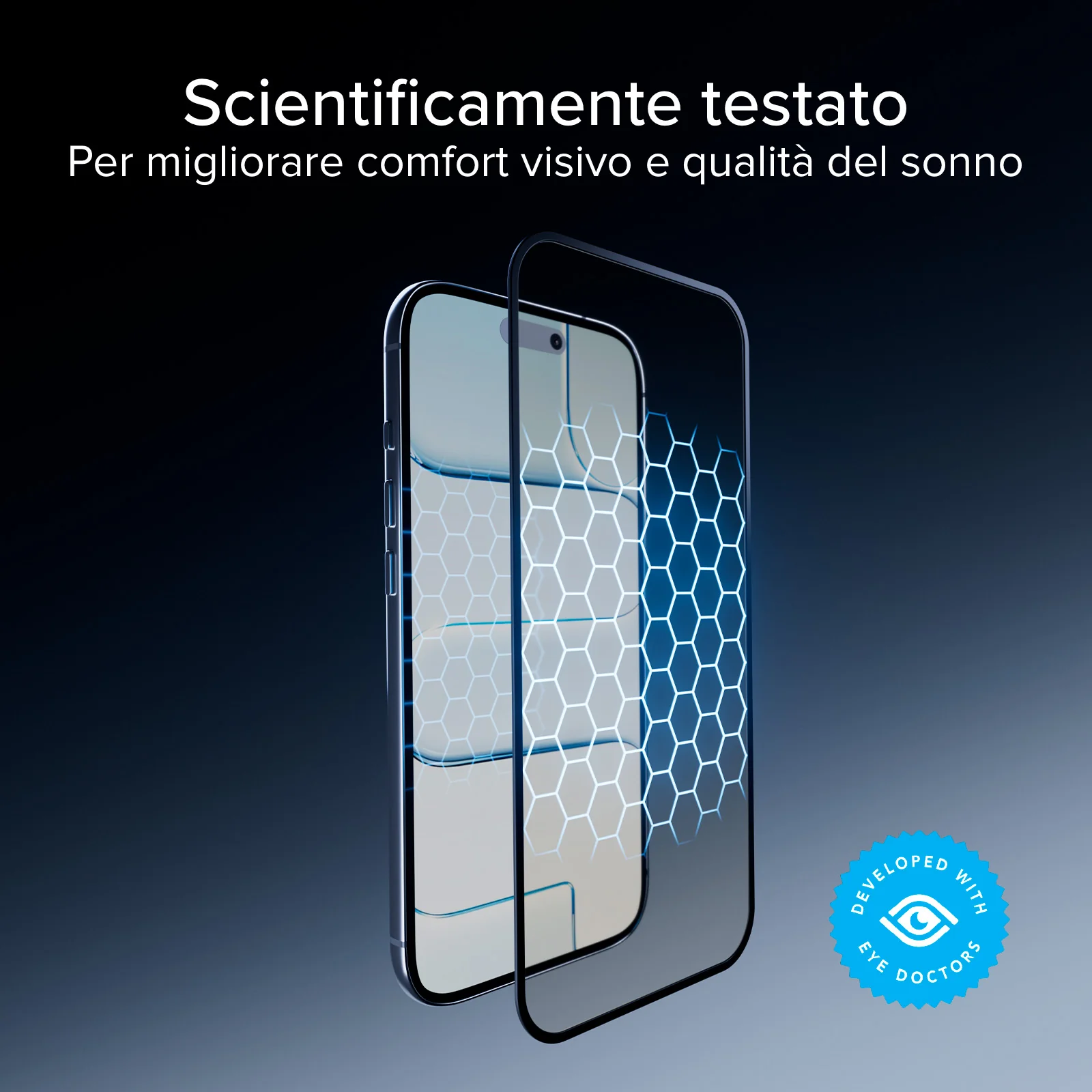 Vetro Protettivo Anti-Luce Blu Full Cover con tecnologia Eyesafe® CPF60 per iPhone Air - Image 9
