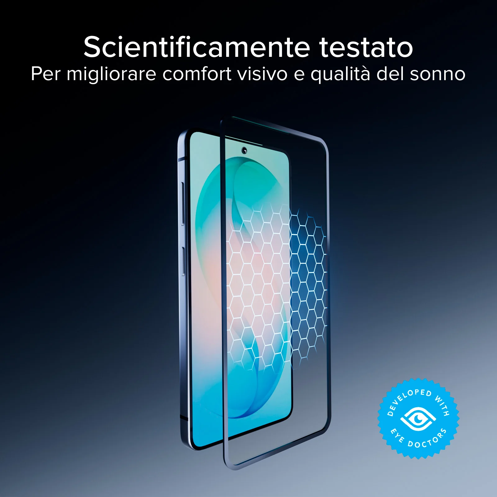 Vetro Protettivo Anti-Luce Blu Full Cover con tecnologia Eyesafe® CPF60 per Samsung S26+ - Image 9