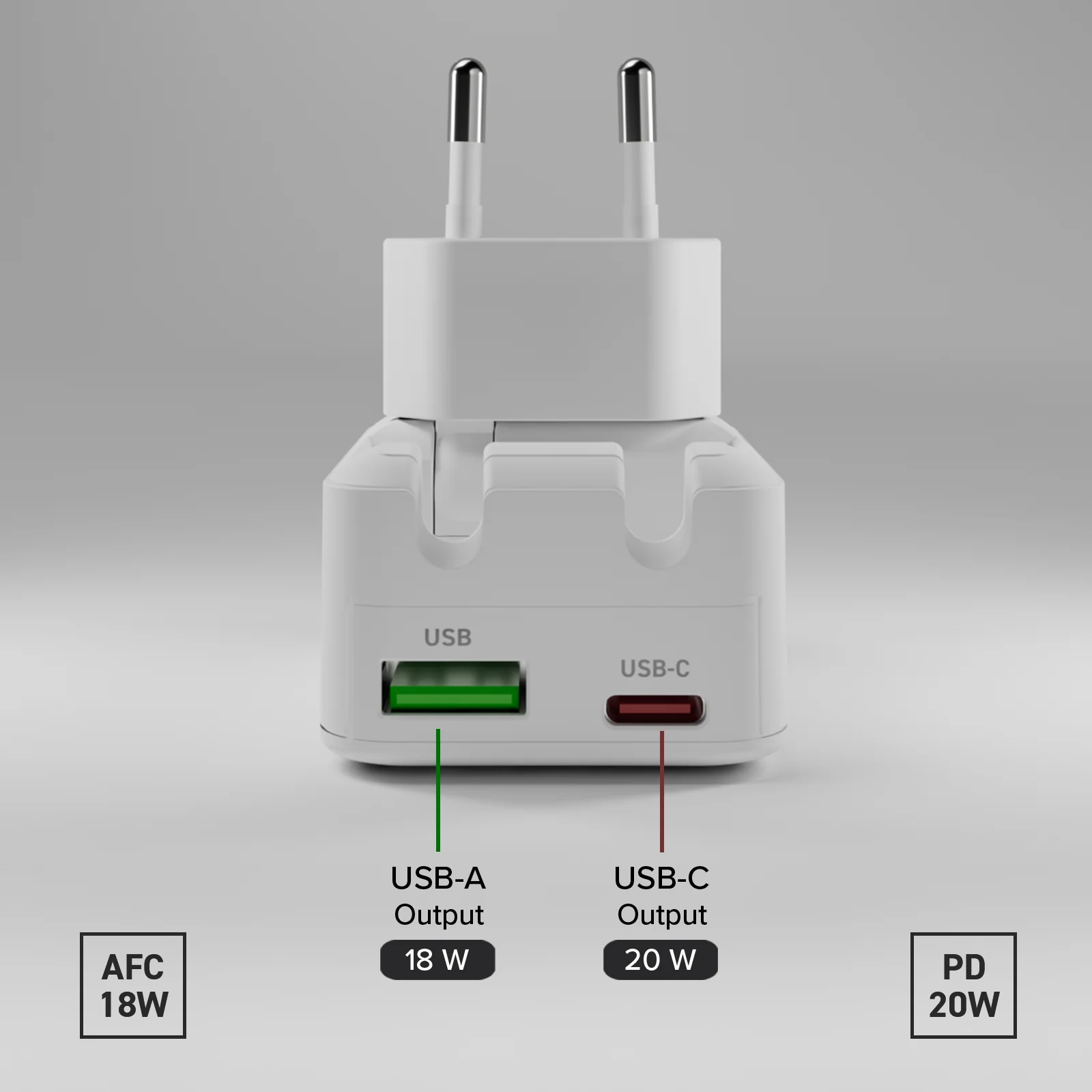 Caricatore da parete Flexi Wall Charger 20W con spina pieghevole, adatto per MacBook Neo - Image 5