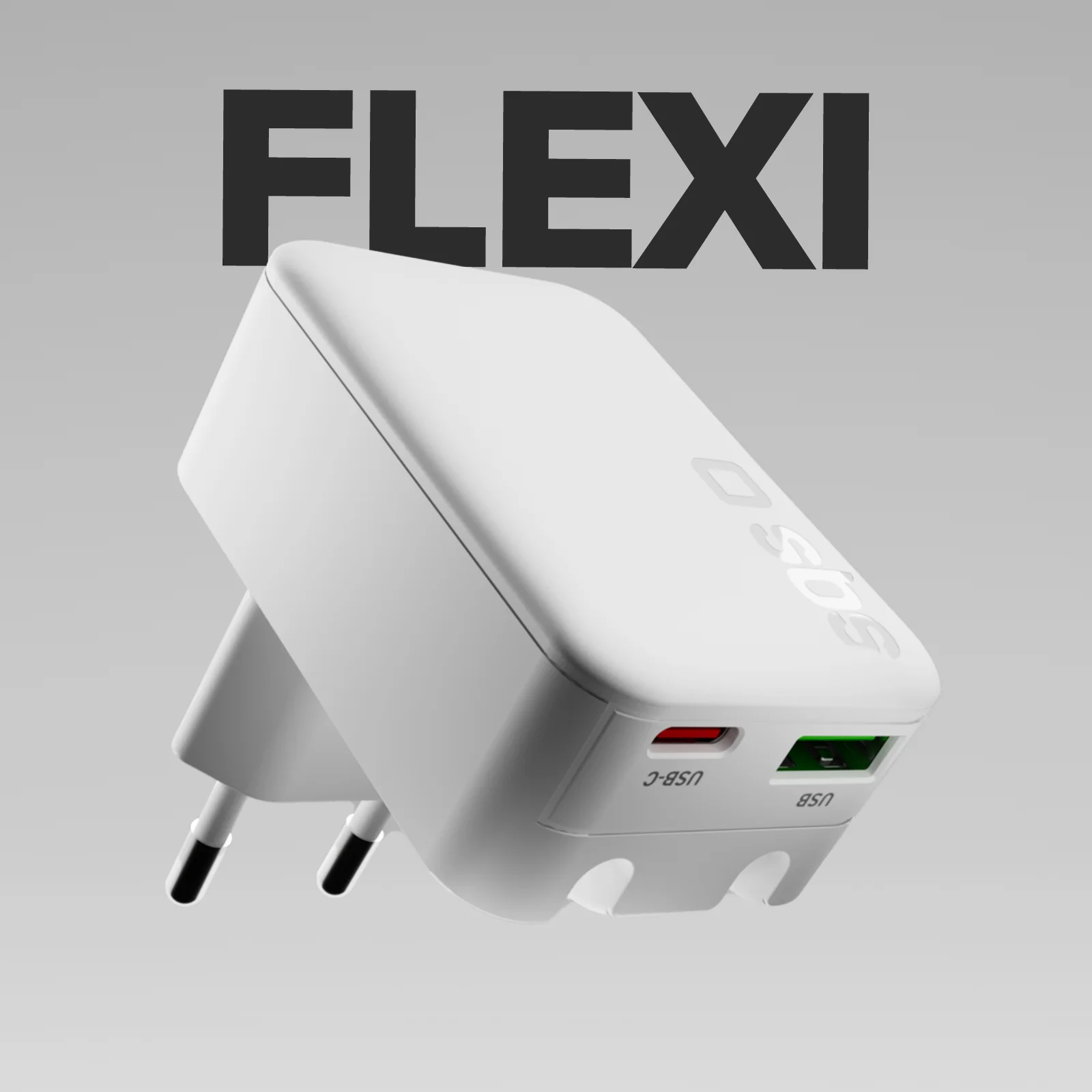 Caricatore da parete Flexi Wall Charger 20W con spina pieghevole, adatto per MacBook Neo - Image 6